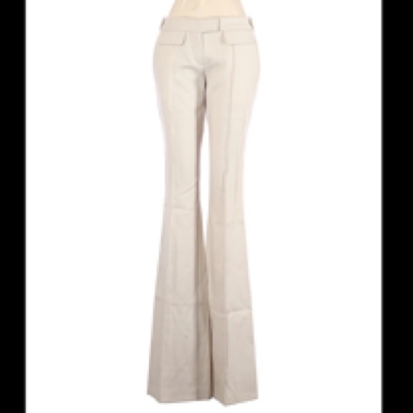 Barbara Bui Cream Wool Trousers SZ 38